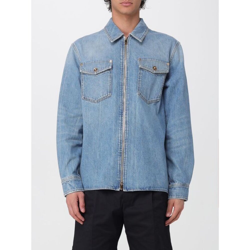 Versace Men Casual Cotton Denim Shirt Versace